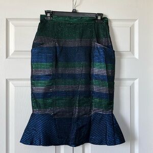 ONE OF A KIND EVA FRANCO METALLIC SKIRT